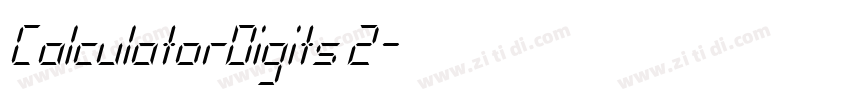 Calculator Digits 2字体转换